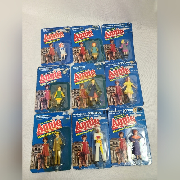 Set Of 9 1982 The World Of Annie Miniatures Knickerbocker - Picture 2 of 14